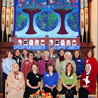 Interfaith quilters and their quilt