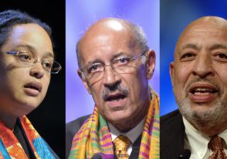 Interim co-presidents of the UUA: Sofía Betancourt, William G. Sinkford, Leon Spencer