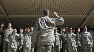 Army Chief Of Staff Gen. Casey Swears In New Army Recruits