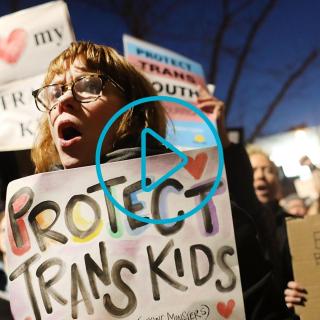 Protest in Texas for anti Trans Kids legislation