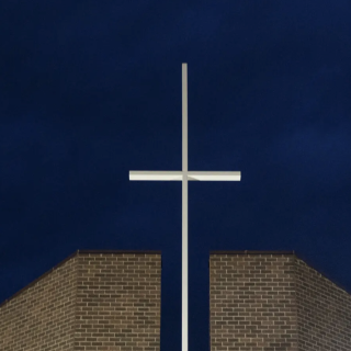 Christian cross on a church