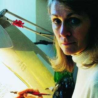 Photo of calligrapher Margaret Shepherd