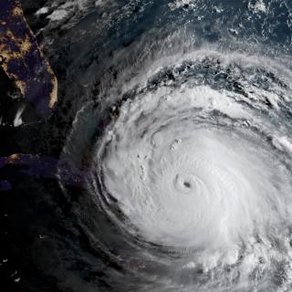 A satellite image shows Hurricane Irma as it approached Cuba and Florida on September 8 2017.