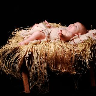 Baby Jesus lying in the manger