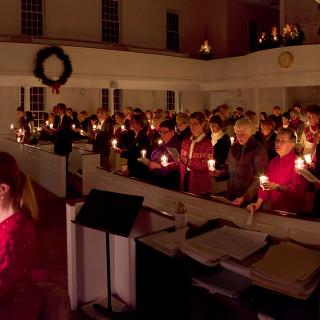 Christmas Eve at First Parish Church in Northborough, Massachusetts 