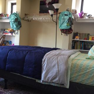 children's bedroom prepared for Syrian refugees