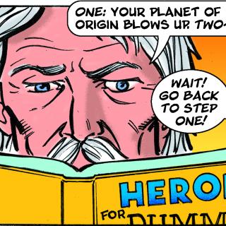 Comic book illustration of Heroman