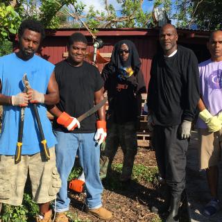 The Neighbor to Neighbor work crew  in St. Croix, U.S. Virgin Islands.