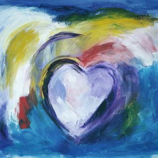 Abstract painting of a heart - Illustration
