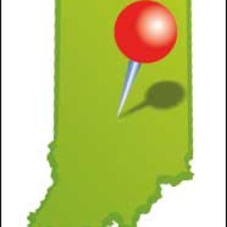 Indiana (map © Jamie Farrant/iStockphoto; illustration © Robert Delboy)