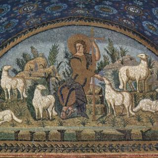 Jesus as the Good Shepherd, Mausoleum of Galla Placidia, Ravenna