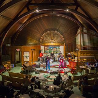 Bob Stannard performs at the Rutland UU Church Coffeehouse Concert Series February 10, 2017.