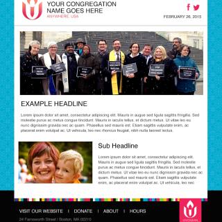 UU email newsletter template example