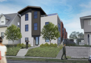 rendering of planned BLUU Housing Initiative home