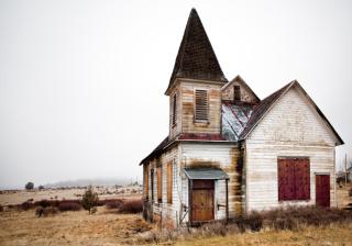 Abandoned rural church in Oregon, USA