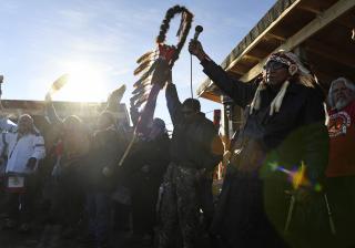 Standing Rock encampment near Cannon Ball, North Dakota