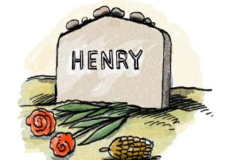 Henry David Thoreau grave illustration (Robert Neubecker)