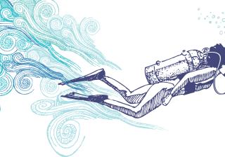 illustratration of a scuba diver