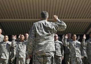 Army Chief Of Staff Gen. Casey Swears In New Army Recruits