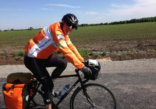 The Rev. Dr. Daniel Kanter pedaled from First Unitarian Church of Dallas to Concord, Mass.