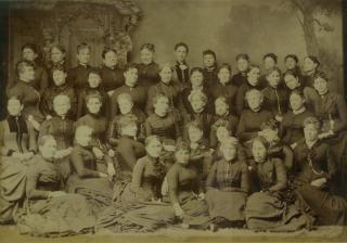 Old photo of a group of women.