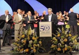 UUA President Peter Morales spoke at the conclusion of the Opening Ceremony of the UUA's 2011 General Assembly