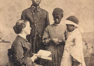 Laura Matilda Towne and students 