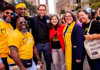 In New York City for the September 2019 Global Climate Strike are staff and leaders from the UUA and Amnesty International.
