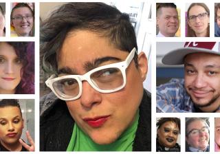 Collage of selfies of 12 trans UU professionals: Sarah Weaver, Sam Allen, Juniper Stinnett, B. Herbert, Theresa I. Soto, Chris Rothbauer, Andrée Mol, Leela Sinha, jo mosher, Mykal Slack, CB Beal, Sean Parker Dennison 