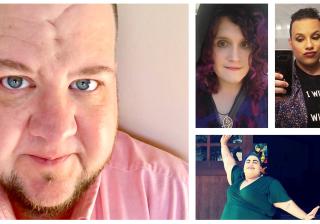 Selfies of trans UU professionals, featuring Sean Parker Dennison, Juniper Stennett, B. Herbert, KC Slack