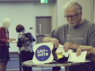 UUs write letters to get out the vote.