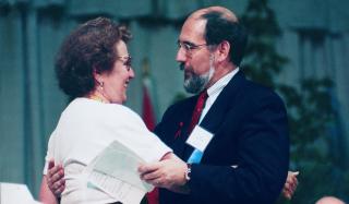 Denny Davidoff and the Rev. John Buehrens in 1993