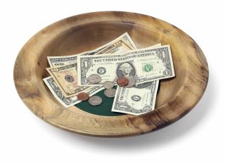 Church offering plate