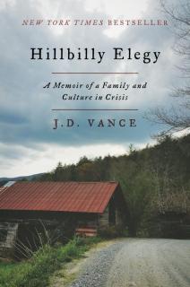 Book cover: Hillbilly Elegy, by J. D. Vance (Harper, 2016);