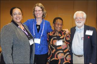 The Rev. Sofia Betancourt, the Rev. Sheri Prud’homme, the Rev. Rosemary Bray McNatt, and the Rev. Dr. Jay Atkinson at a Liberal Theologies Group session at the American Academy of Religion conference.