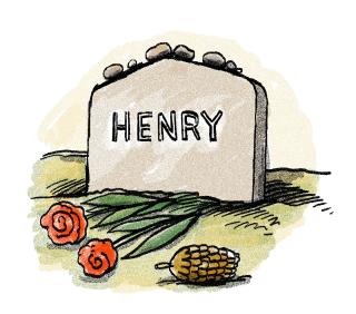 Henry David Thoreau grave illustration (Robert Neubecker)