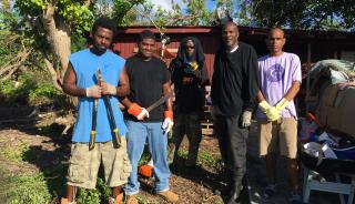 The Neighbor to Neighbor work crew  in St. Croix, U.S. Virgin Islands.