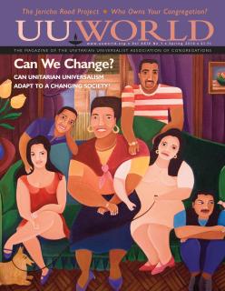 Cover image of Spring 2010 issue of UU World, "Can Unitarian Universalism Adapt to a Changing Society?"