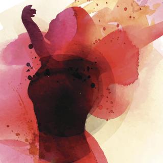 water color illustration of a woman with arms outstretched