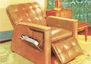 illustration of a reclining armchair. 
