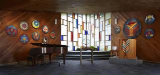 Religions of the World Leather Mosaics, Fort Wayne, Indiana
