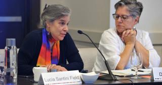 Lucia Santini Field, UUA financial advisor, at the June 2016 Board of Trustees meeting