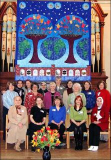 Interfaith quilters and their quilt