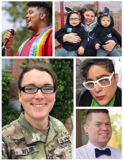 Selfies of transgender UU professionals.