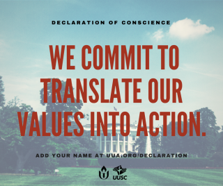 UUA and UUSC: 'We commit to translate our values into action'