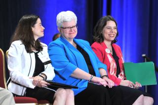 Alison Miller, Jeanne Pupke, Susan Frederick-Gray at UUMA forum