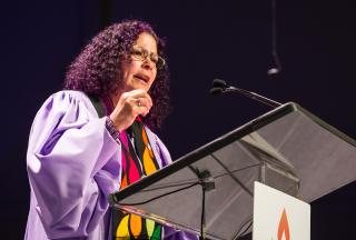 The Rev. Marta I. Valentín, newly appointed Professional Development director for the UUA’s Ministries and Faith Development staff group. Excerpted from the GA Sunday morning worship service she led June 23, 2019