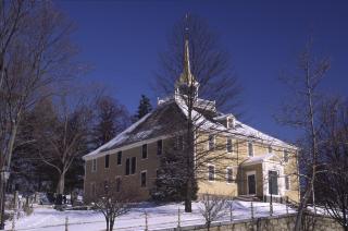 Exterior view of Old Ship Church in Hingham, MA