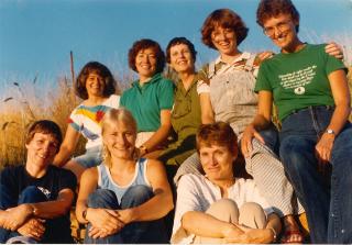   A small group of women in Kansas has been meeting regularly since 1981. Here they are pictured in 1984.