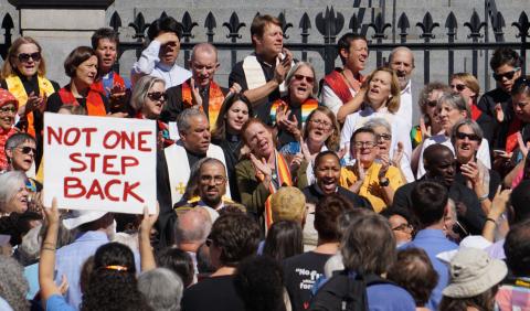 In thirty states, UU clergy and laypeople marched alongside faith leaders from many traditions and people affected by poverty and injustice to promote an antiracist, antipoverty, pro-justice, and pro-equality political agenda. 